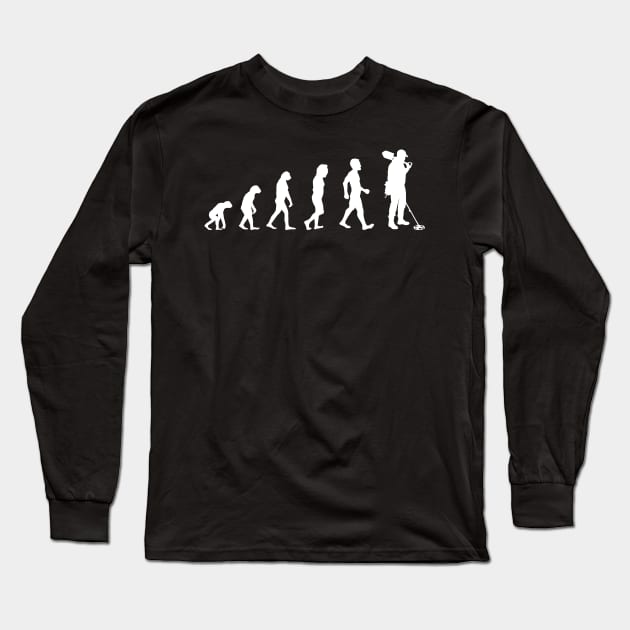 Evolution Metal Detector - Detecting Treasure Funny Gift Long Sleeve T-Shirt by PugSwagClothing